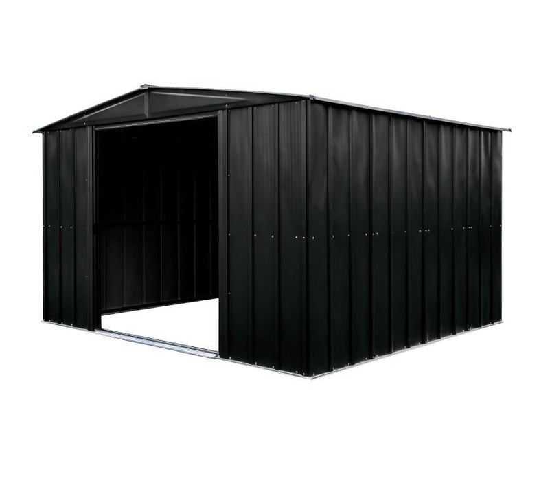 Metall Gerätehaus 10x10 schwarz 313x297x209 cm - werkzeugprofi24.at