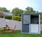 Metall Gerätehaus 6x4 grau 203x116x206 cm - werkzeugprofi24.at