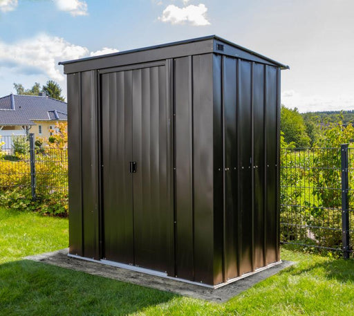 Metall Gerätehaus 8x4 schwarz 254x119x196 cm - werkzeugprofi24.at