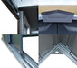 Metall Gerätehaus 8x6 grau 253x181x190 cm - werkzeugprofi24.at