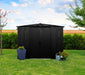 Metall Gerätehaus 8x6 schwarz 254x181x201 cm - werkzeugprofi24.at