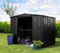 Metall Gerätehaus 8x8 schwarz 253x242x201 cm - werkzeugprofi24.at