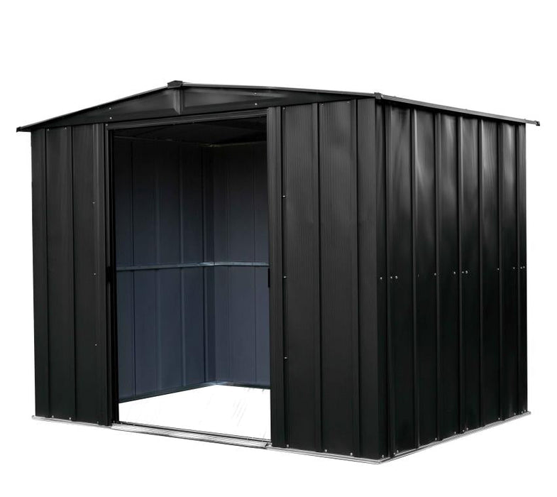 Metall Gerätehaus 8x8 schwarz 253x242x201 cm - werkzeugprofi24.at