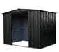 Metall Gerätehaus 8x8 schwarz 253x242x201 cm - werkzeugprofi24.at