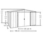 Metall Gerätehaus Woodlake 6x5 holzoptik 194x151x177 cm - werkzeugprofi24.at