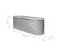 Metall Hochbeet Grow Faster | Silber | 240x80x82 cm - werkzeugprofi24.at