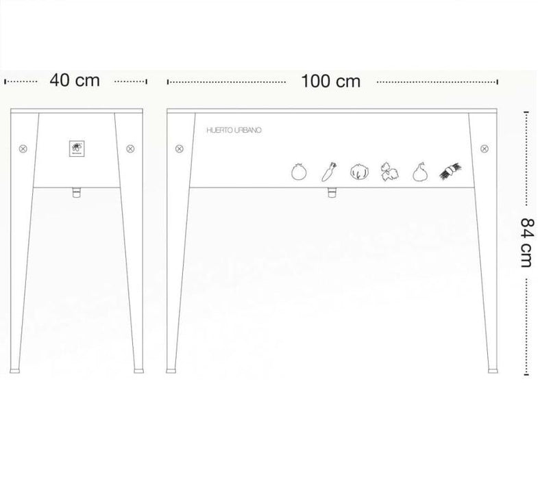 Metall Hochbeet Urban | Grün | 100x40x84 cm Metall Hochbeet Urban | Grün | 100x40x84 cm - werkzeugprofi24.at