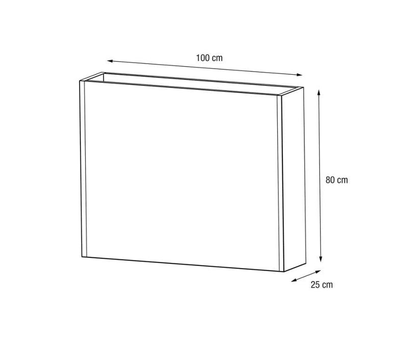 Metall Pflanzkübel Cube | Anthrazit | 100x25x80 cm - werkzeugprofi24.at