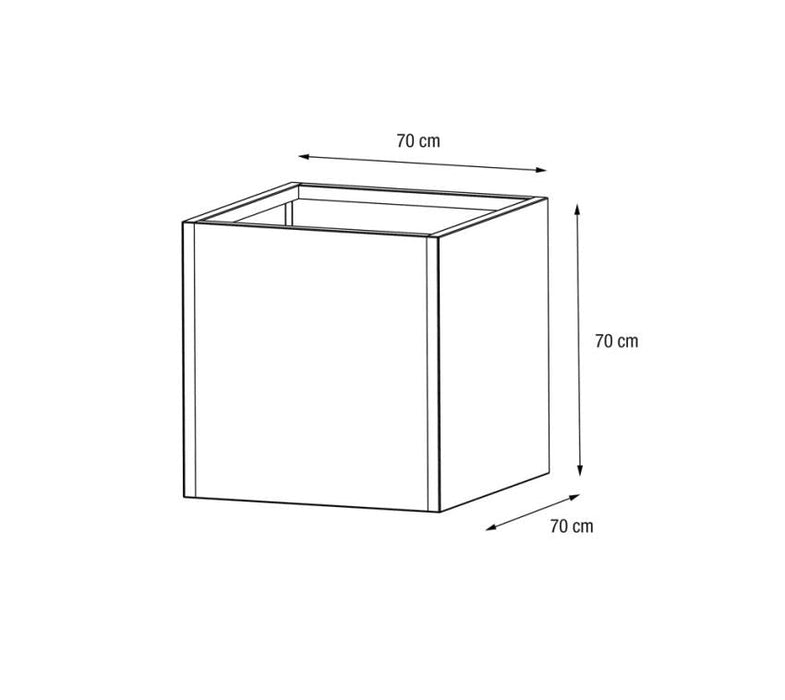 Metall Pflanzkübel Cube | Grün | 70x70x70 cm - werkzeugprofi24.at