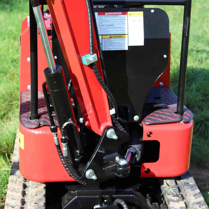 Minibagger mit Kettenantrieb, Benzinmotor und verstellbarem Fahrwerk ( —