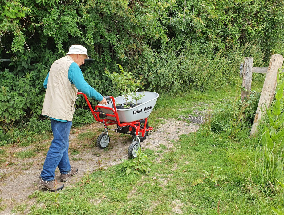 PowerPac Akkuschubkarre ED120 mit 115ltr. Wanne und Ladepritsche - werkzeugprofi24.at