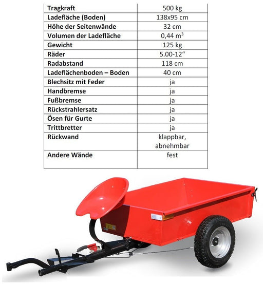 PowerPac Anhänger max. Zuladung 500kg - werkzeugprofi24.at