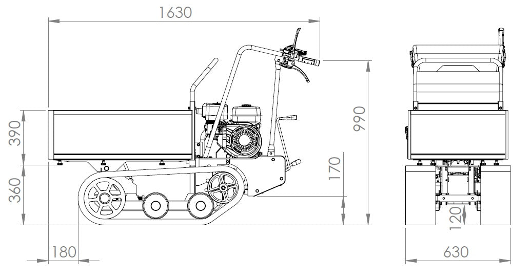 PowerPac Raupen-Dumper Typ RD370 - werkzeugprofi24.at