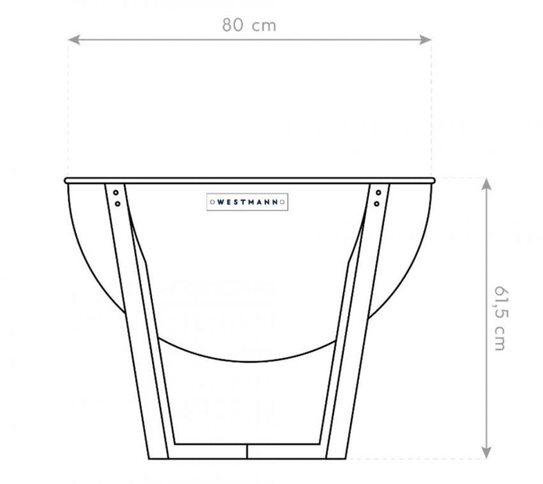 Premium Grill Feuerstelle inkl. Edelstahl Grillplatte schwarz 81x81x62 cm - werkzeugprofi24.at