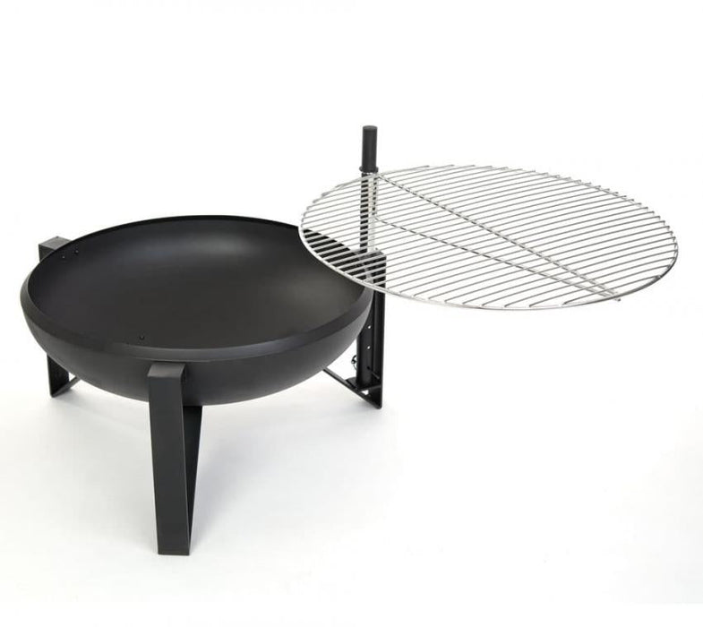 Premium Grill Feuerstelle inkl. Grillrost schwarz 70x70x75 cm - werkzeugprofi24.at