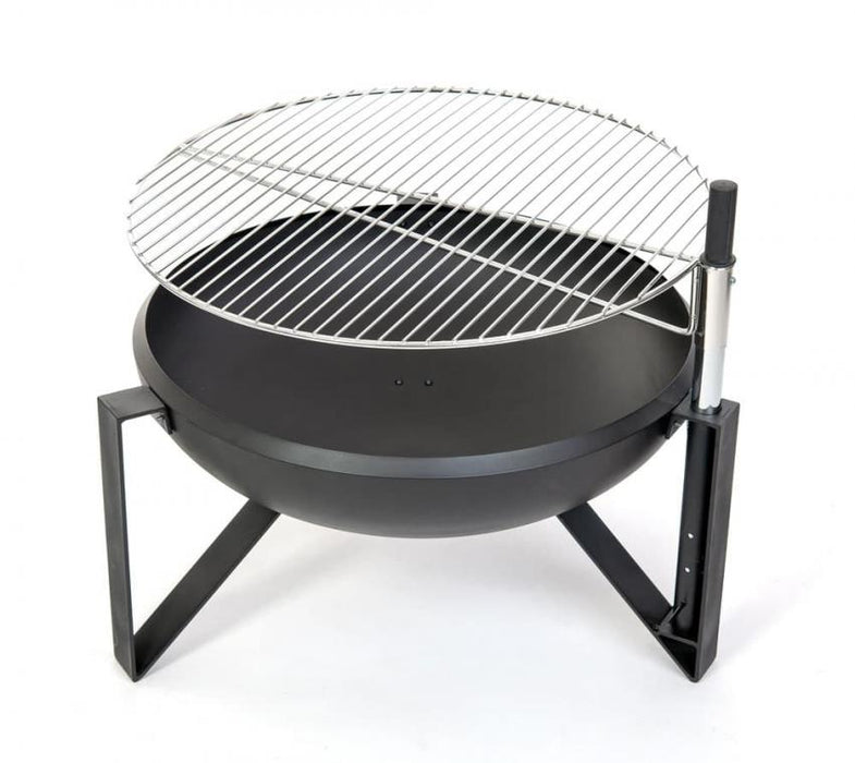 Premium Grill Feuerstelle inkl. Grillrost schwarz 70x70x75 cm - werkzeugprofi24.at