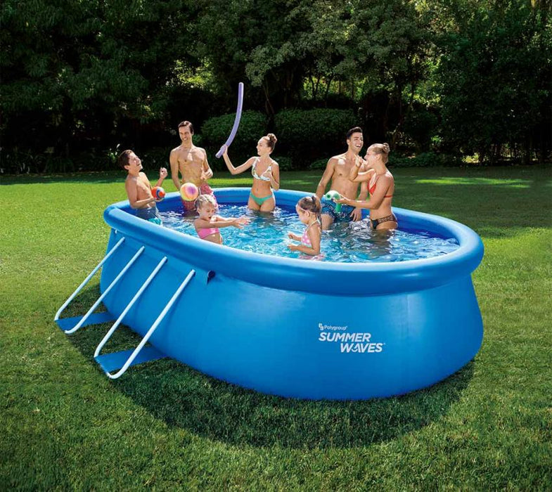 Quick Set Pool blau oval 457x305x107 cm - werkzeugprofi24.at