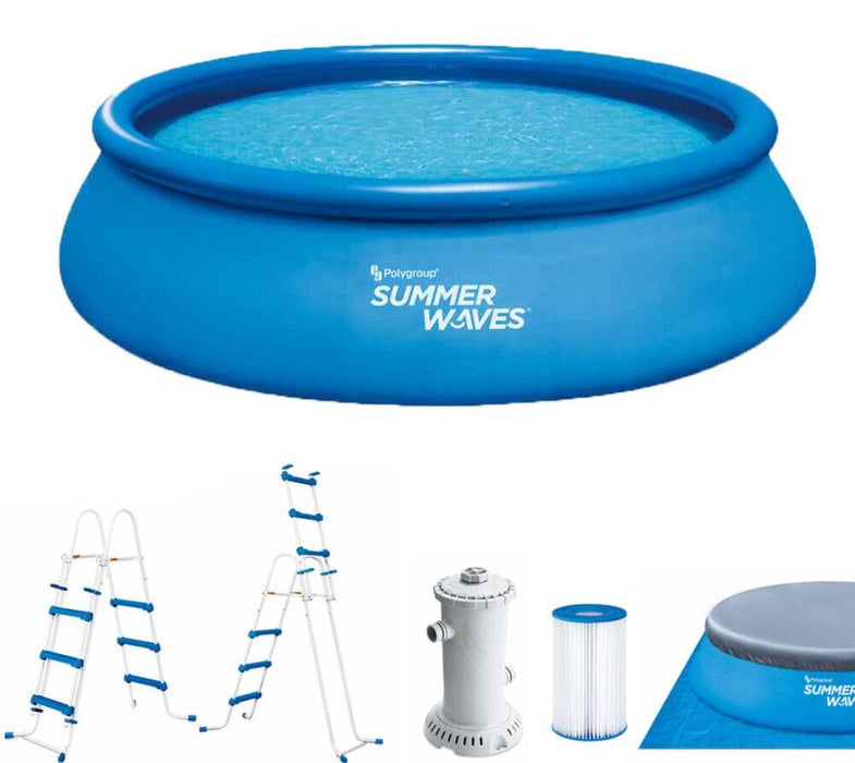 Quick Set Pool inkl. Zubehör blau rund Ø 457x107 cm - werkzeugprofi24.at