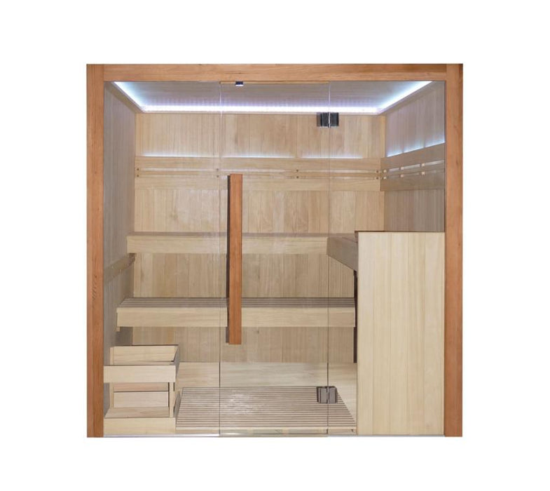 Sauna Royal Deluxe braun 201x208x206 cm - werkzeugprofi24.at