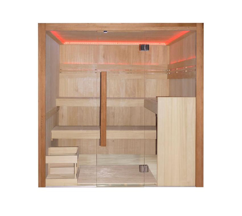 Sauna Royal Deluxe braun 201x208x206 cm - werkzeugprofi24.at