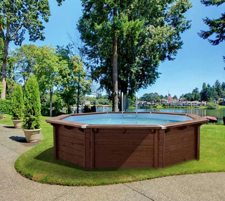 Schwimmbad Holzpool Bali Ø355x116 cm Basic Set - werkzeugprofi24.at