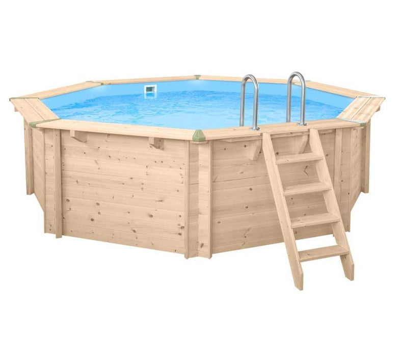 Schwimmbad Holzpool Bali Ø440x136 cm Basic Set - werkzeugprofi24.at