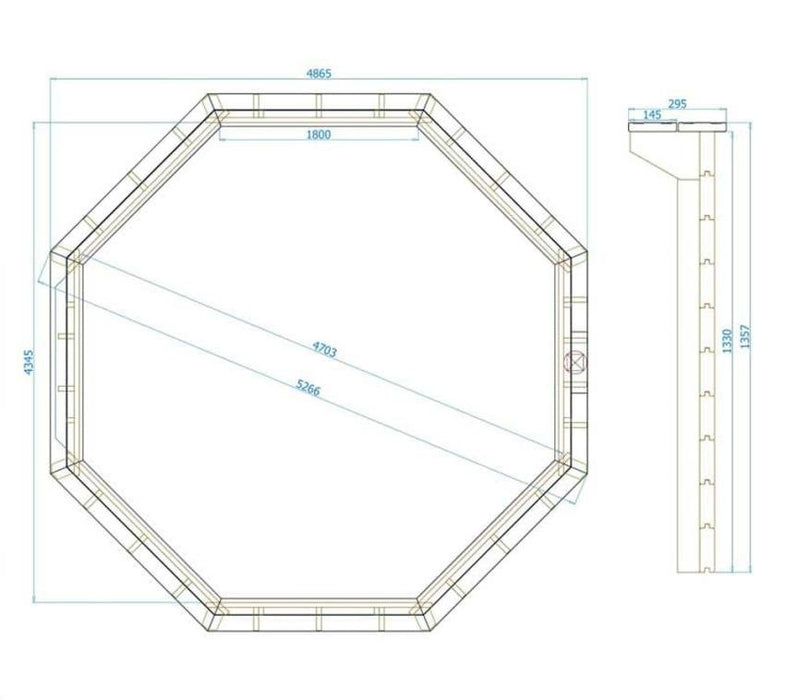 Schwimmbad Holzpool Bali Ø530 cm Basic Set - werkzeugprofi24.at