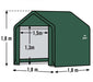 Stahl Folien Zeltgarage Gerätehaus 3,24m² grün 180x180x180 cm - werkzeugprofi24.at