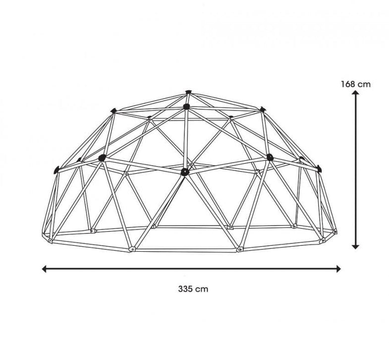 Stahl Klettergerüst Geodome grün/bronze 335x168 cm - werkzeugprofi24.at