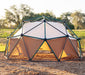 Stahl Klettergerüst Geodome inkl. Spielzelt grün/bronze 305x152 cm - werkzeugprofi24.at