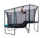 Stahl Trampolin Infinity inkl. Sicherheitsnetz schwarz 447x292x320 cm Basic - werkzeugprofi24.at