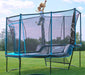 Stahl Trampolin Infinity inkl. Sicherheitsnetz schwarz 447x292x320 cm Basic - werkzeugprofi24.at