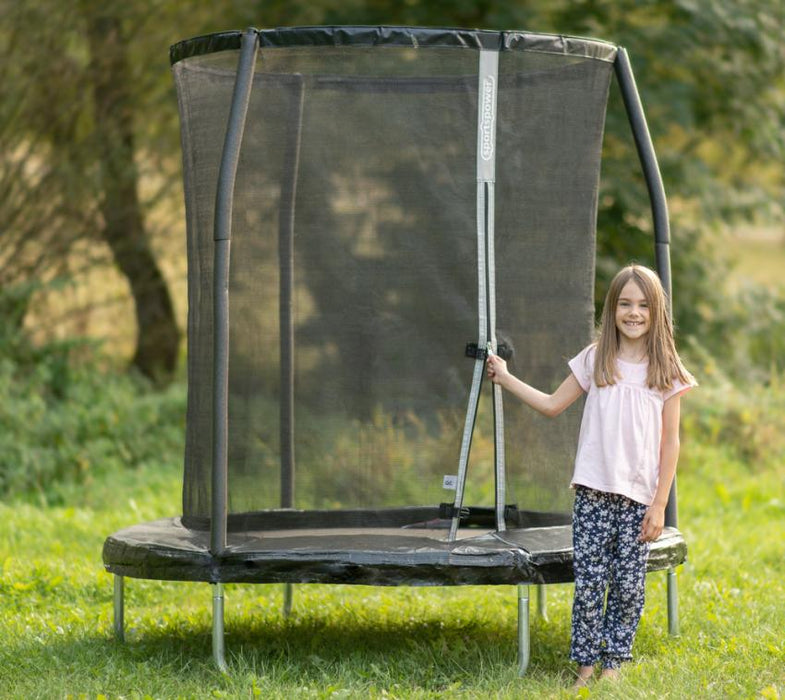 Stahl Trampolin inkl. Sicherheitsnetz schwarz Ø 244 cm - werkzeugprofi24.at