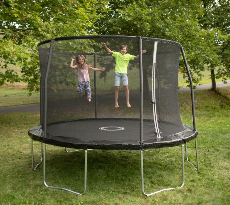 Stahl Trampolin inkl. Sicherheitsnetz schwarz Ø 366 cm - werkzeugprofi24.at