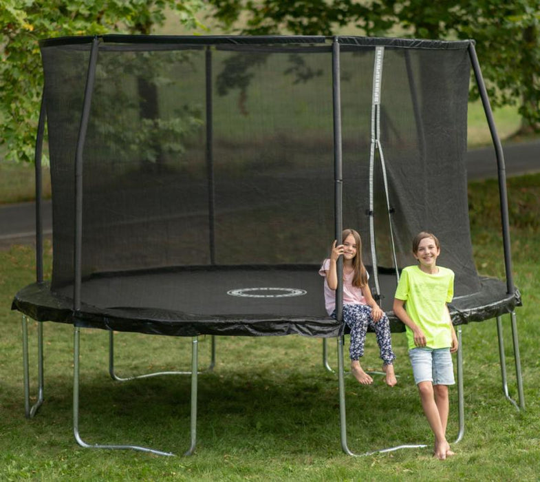 Stahl Trampolin inkl. Sicherheitsnetz schwarz Ø 366 cm - werkzeugprofi24.at