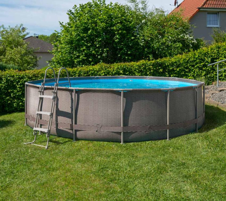 Stahlrahmen Aufstellpool Active Frame braun rund Ø 457x107 cm - werkzeugprofi24.at