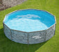 Stahlrahmen Aufstellpool Active Frame grau rund Ø 305x76 cm - werkzeugprofi24.at