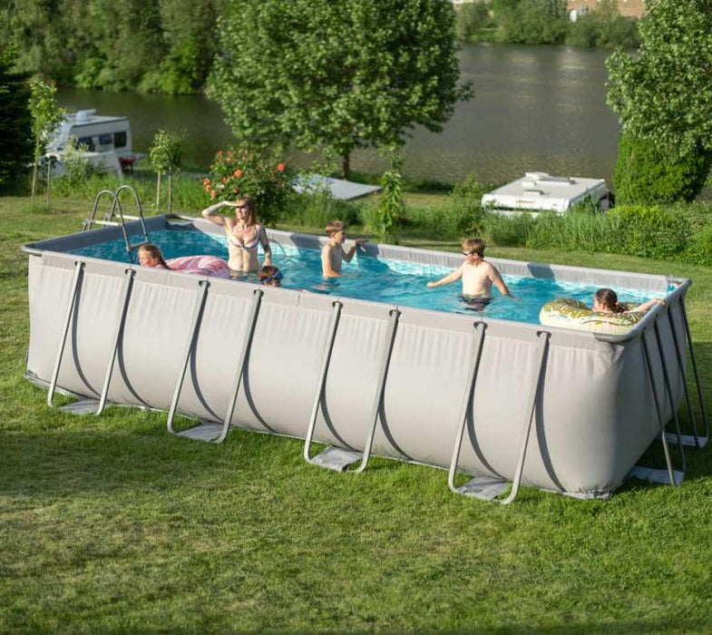 Stahlrahmen Aufstellpool Elite Frame grau eckig 549x247x132 cm - werkzeugprofi24.at