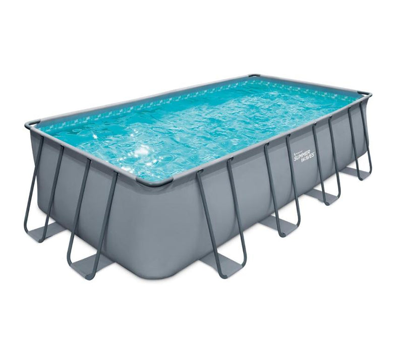 Stahlrahmen Aufstellpool Elite Frame grau eckig 549x247x132 cm - werkzeugprofi24.at