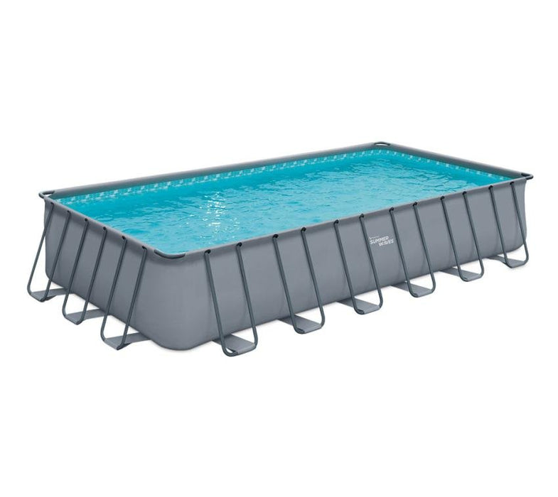 Stahlrahmen Aufstellpool Elite Frame grau eckig 732x366x132 cm - werkzeugprofi24.at