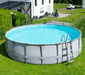 Stahlrahmen Aufstellpool grau Elite Frame rund Ø 549x132 cm - werkzeugprofi24.at