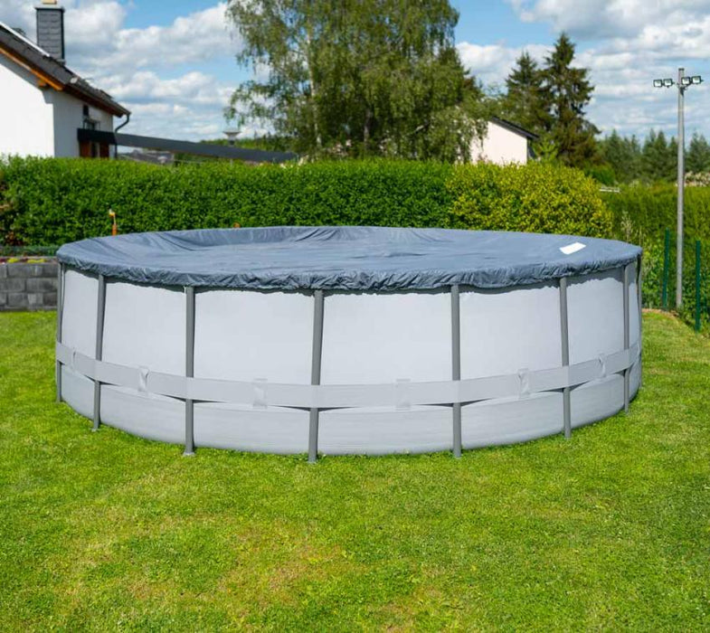 Stahlrahmen Aufstellpool grau Elite Frame rund Ø 549x132 cm - werkzeugprofi24.at